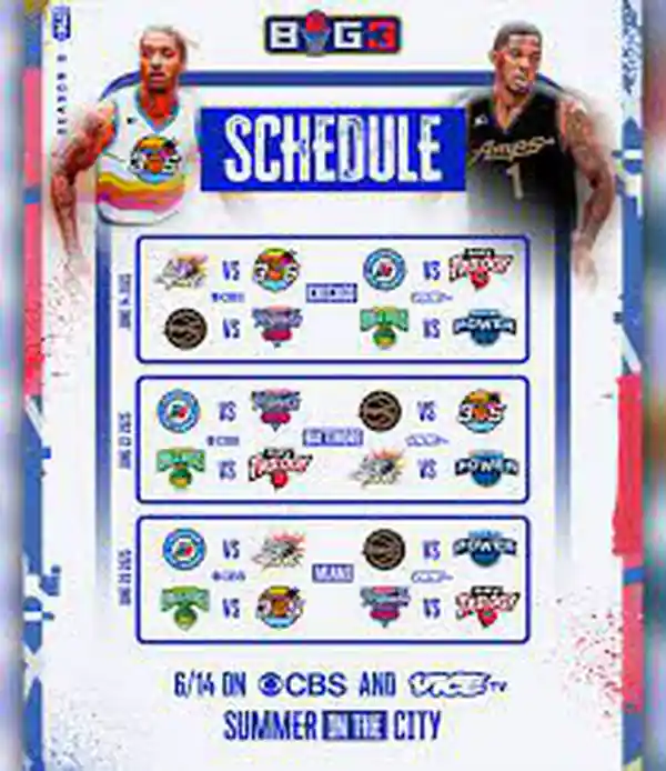 BIG3 Basketball streaming release poster